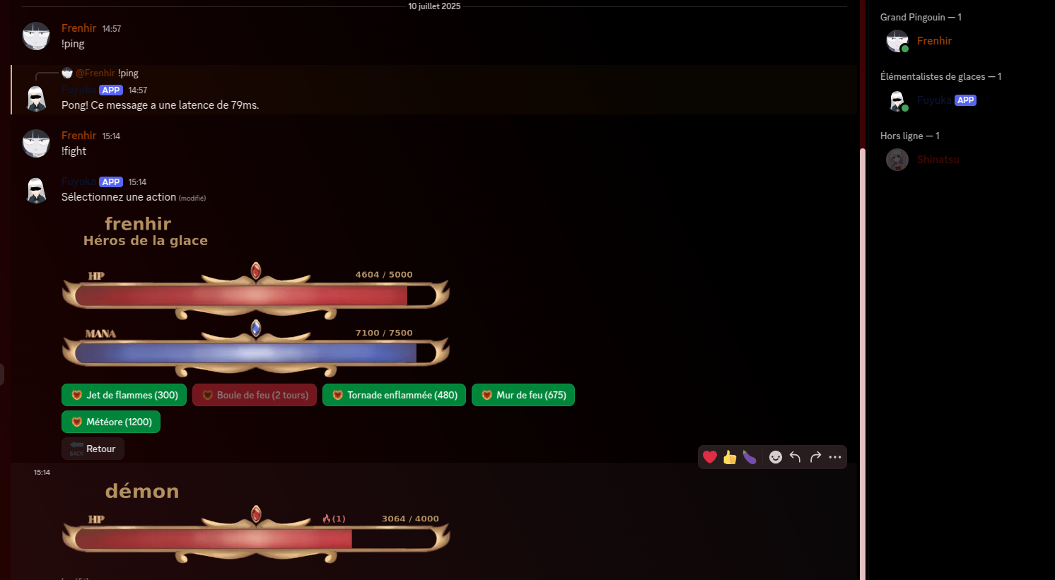 Image de création d'un bot Discord mini-RPG