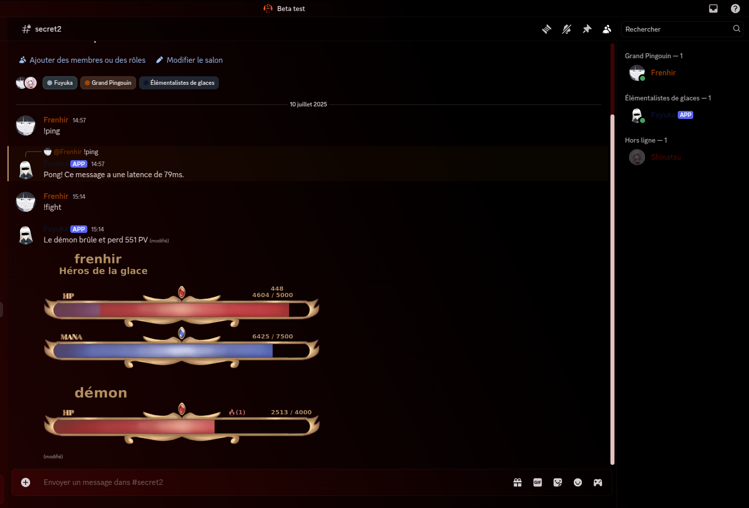Action du debuff sur l'adveraire