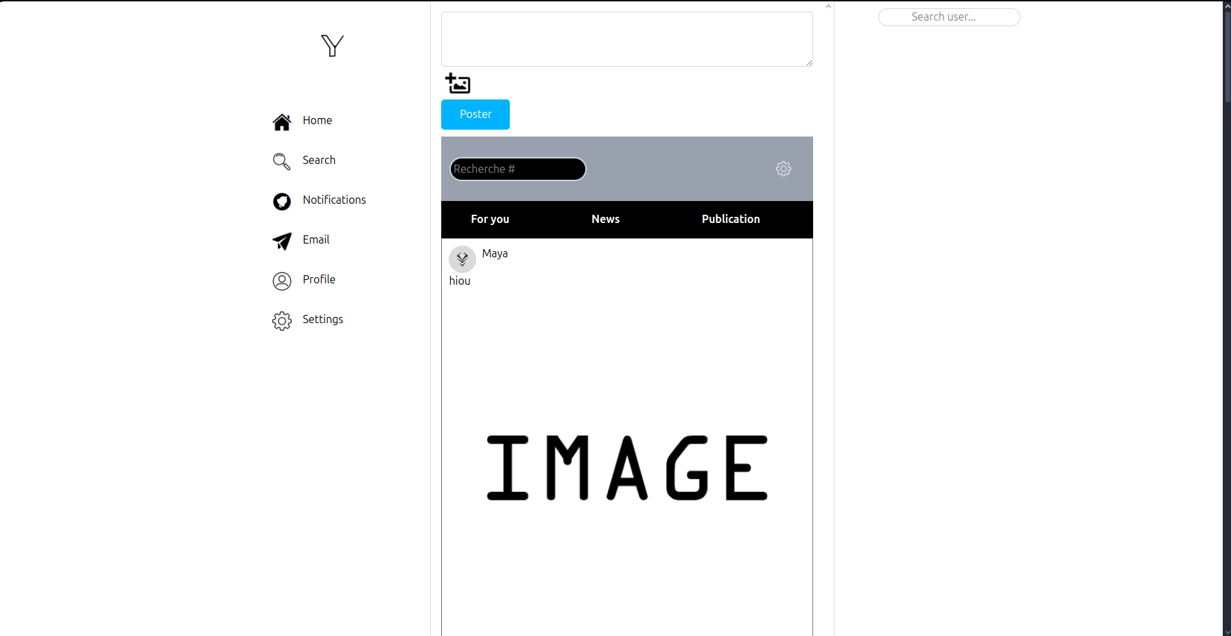 Projet de recréation de twitter